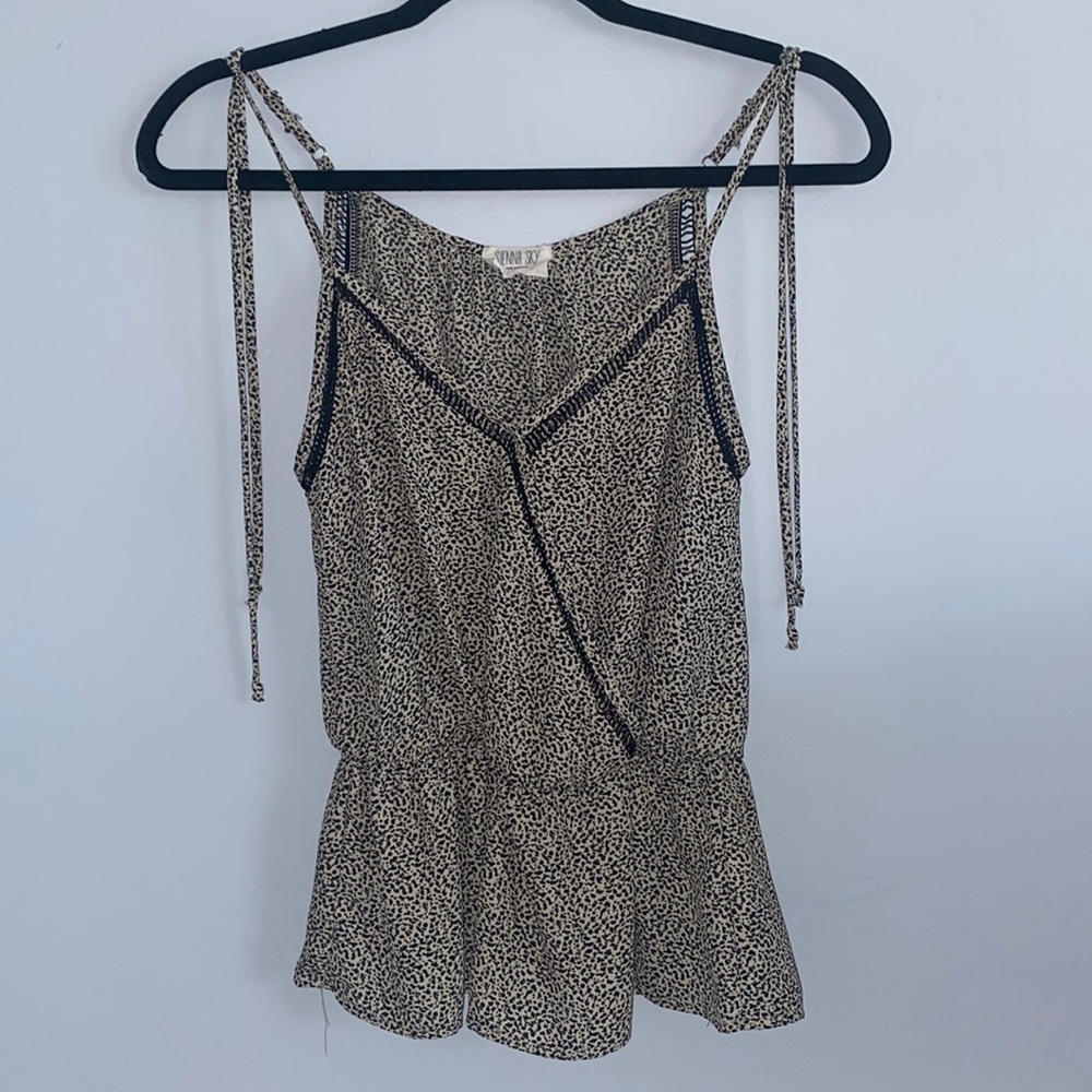 Sienna Sky XS black and white dress top